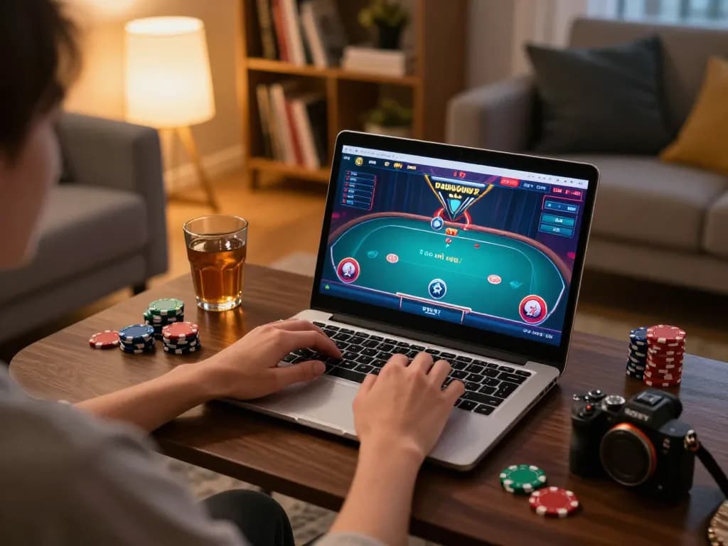 Play poker online at iwin club with a detailed gaming interface and cozy ambiance