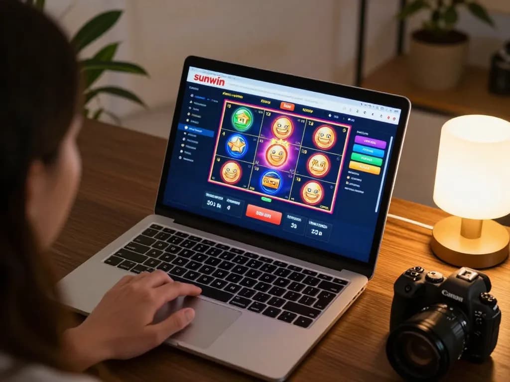 Engaging online gaming session on sunwin casino platform showcasing vibrant slot games