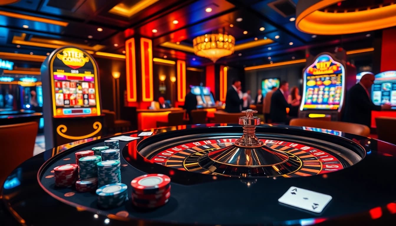 Experience the thrill of the S8 casino with roulette and poker excitement in a luxurious setting.
