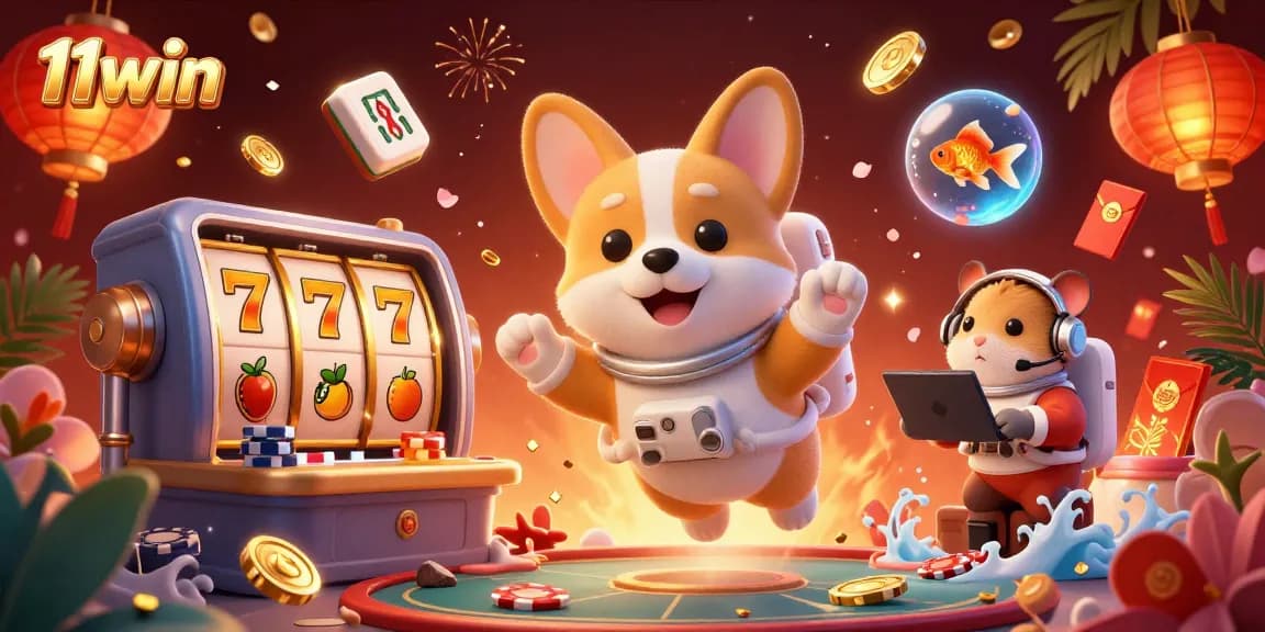 Experience thrilling gameplay at 11win with a floating space casino scene full of vibrant colors.