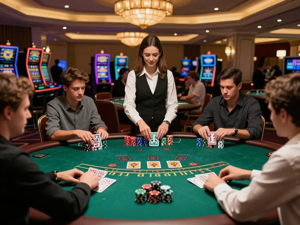 Experience thrilling blackjack gameplay at HZ88, enjoying vibrant casino atmosphere and professional dealers.