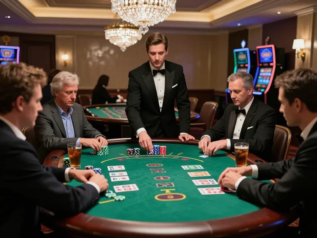 Experience high-stakes gameplay at LLwin com blackjack table during an exciting casino night.