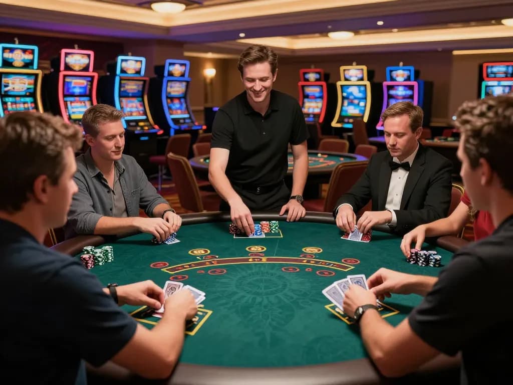 Players enjoy blackjack at du88 casino, engaging in strategy and excitement.