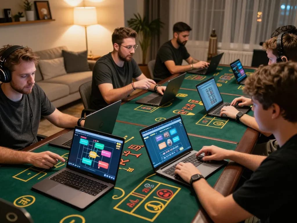 cm88 players enjoying online casino gaming together, showcasing lively interaction and strategic play