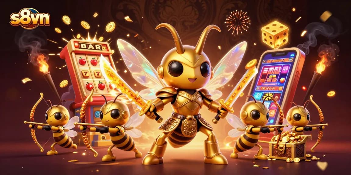 S8vn offers an exciting casino experience with vibrant golden elements and dynamic gameplay.