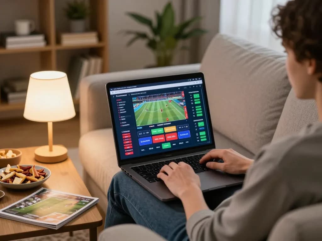 Engaging in online sports betting on fabet platform from a cozy living room