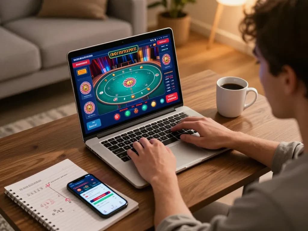Engaging in online casino gaming at https://tk999.us/ showcasing intelligent betting strategies in a cozy setting