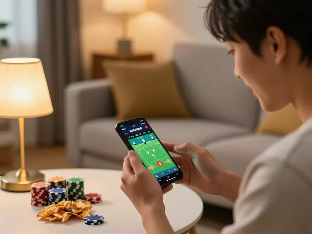 Betting on jun88 mobile app with dynamic gameplay in a cozy home setting