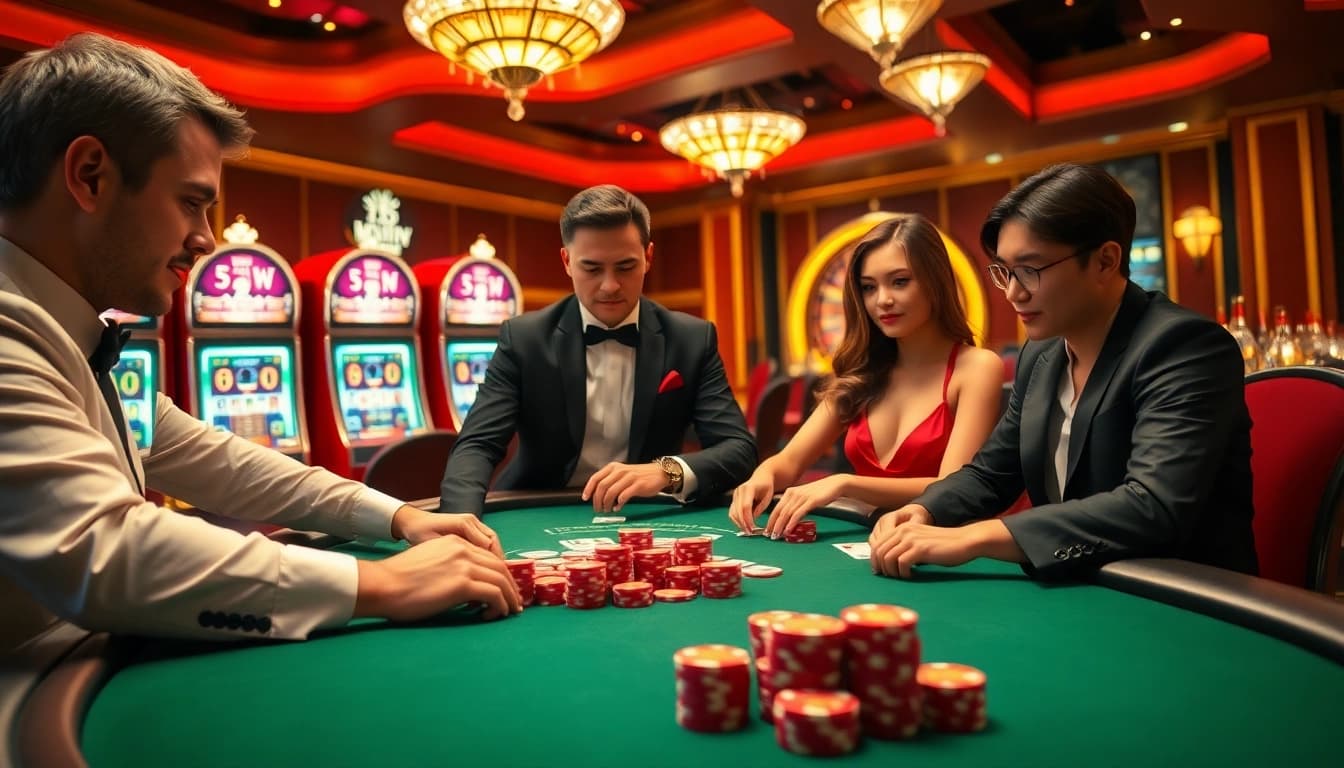 KJC gamblers enjoy high-stakes poker with vibrant atmosphere and luxury features.