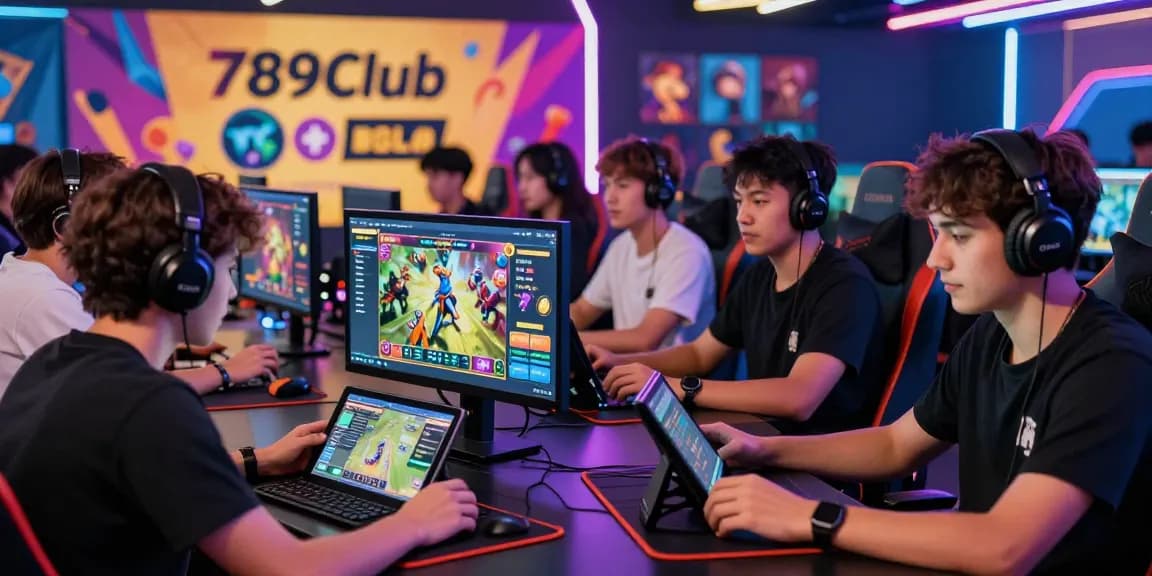 Engaging gaming scene at https://7899club.com/ featuring diverse players immersed in vibrant online games