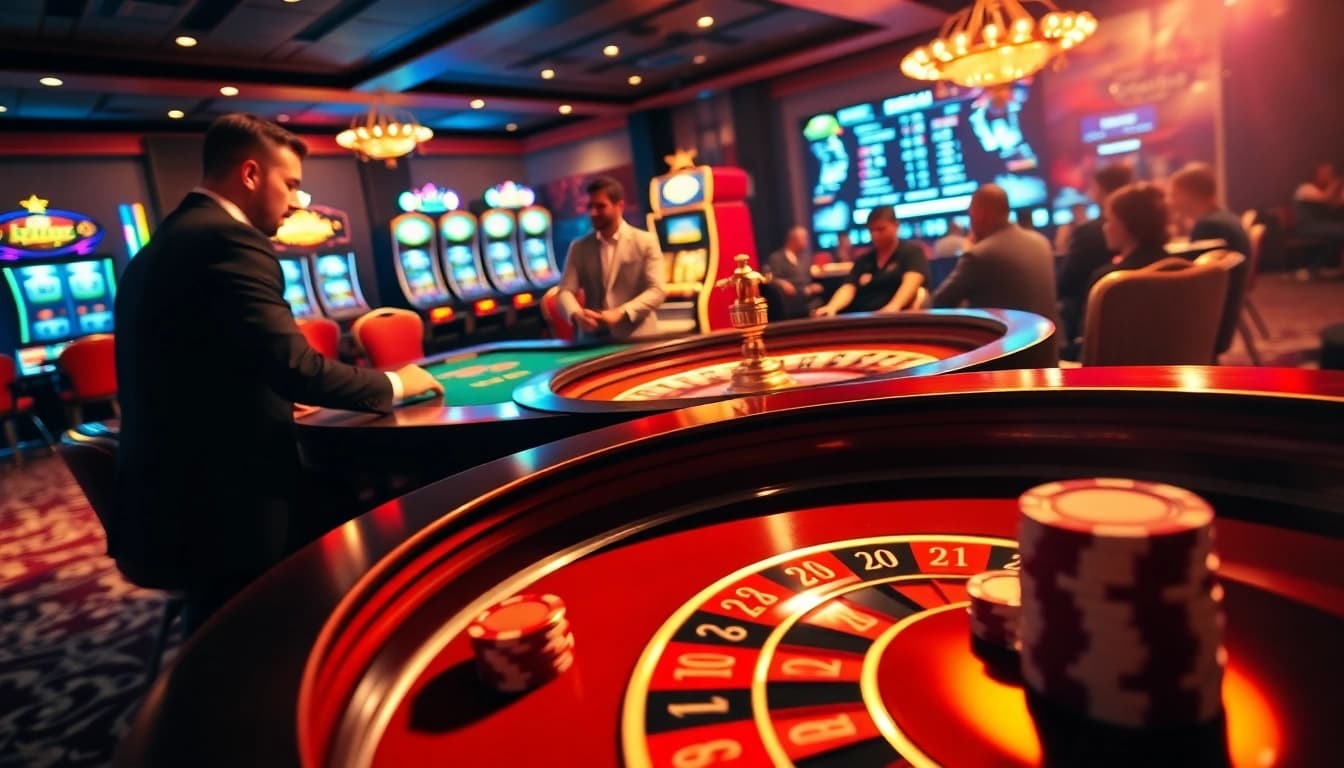 Experience the excitement of gambling at Fabet Free with vibrant poker games and roulette tables.