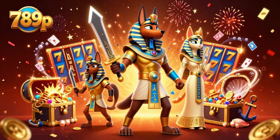 Experience excitement with 789p's vibrant slot reels and dynamic characters in a lively casino scene.