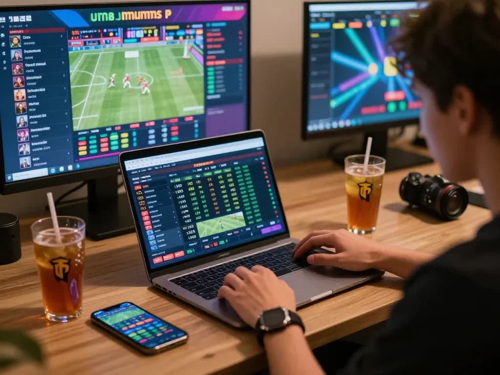 Person engaging in live betting on JUN88 sportsbook with dynamic odds displayed.