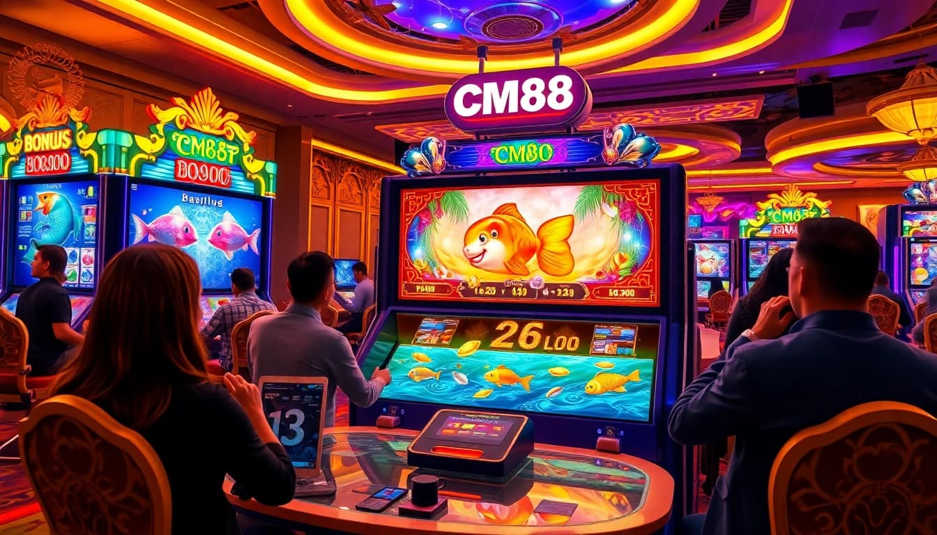 Experience the excitement of Bắn Cá CM88 in an engaging online gaming atmosphere.