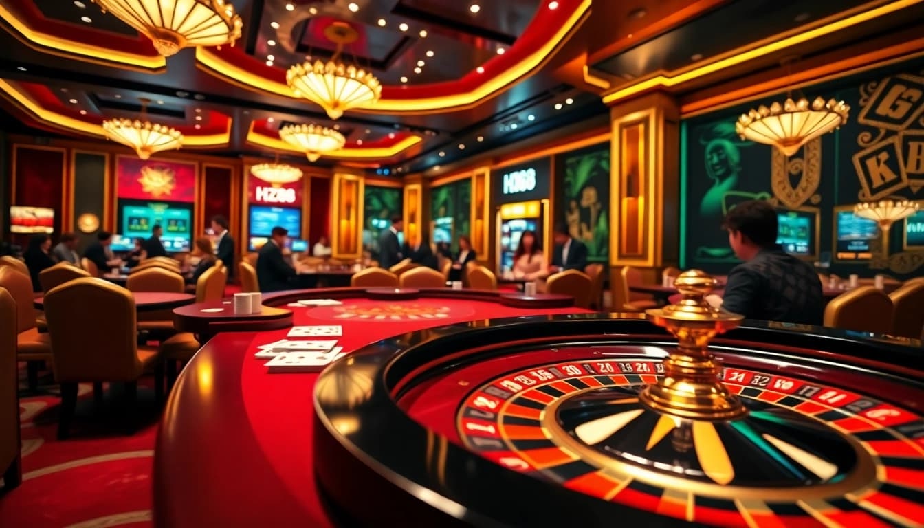 Experience the thrill of HZ88 gambling with engaging casino tables and vibrant gameplay.