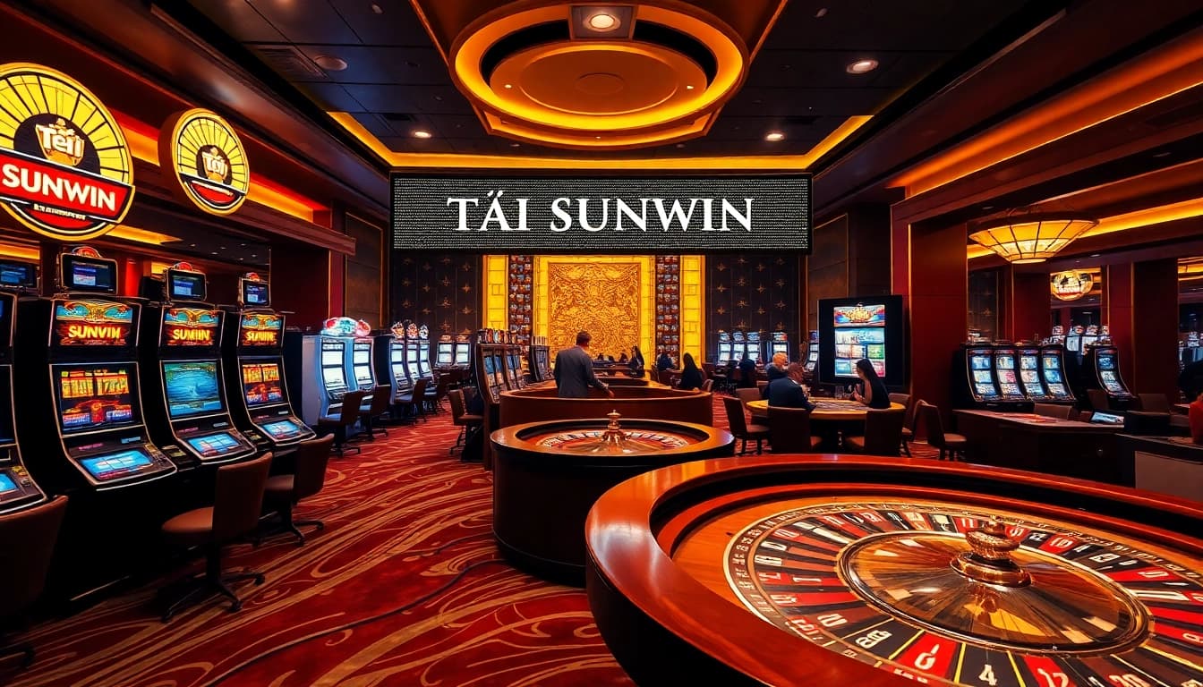 TẢI SUNWIN to experience thrilling casino games with vibrant slot machines and live action.