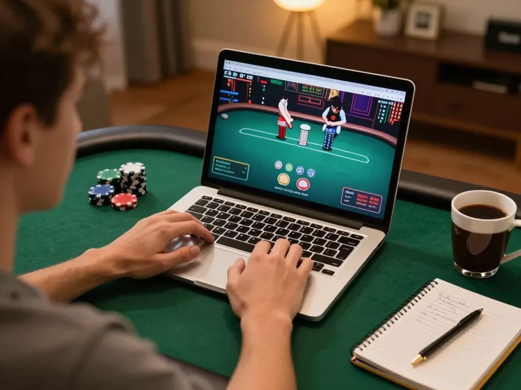 Play exciting online poker at HM88 while strategizing with your betting notes.