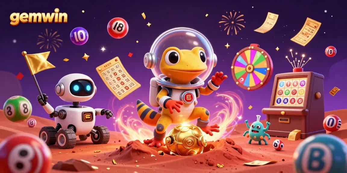 Join the Martian gecko and friends at the gemwin casino adventure with vibrant games and prizes.