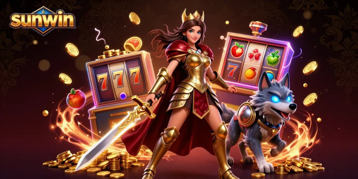 Spin to win with the sunwin slot machine experience featuring exciting game symbols and vibrant elements.