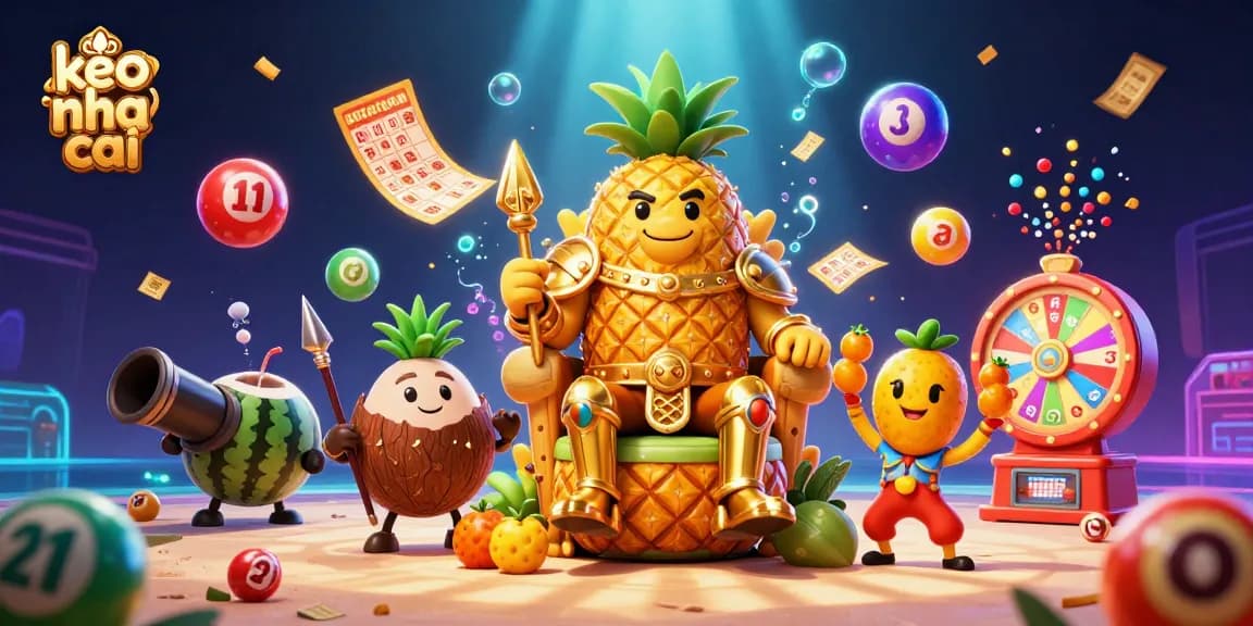 Engage with keo nha cai in a vibrant 3D casino scene filled with excitement and winning elements.