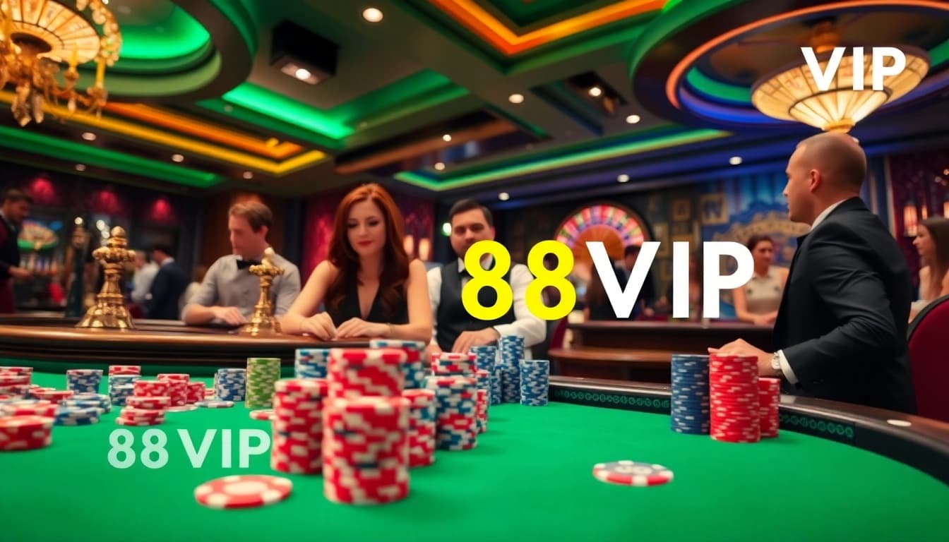 Engaged players experiencing the excitement of gambling at 68VIP casino tables.