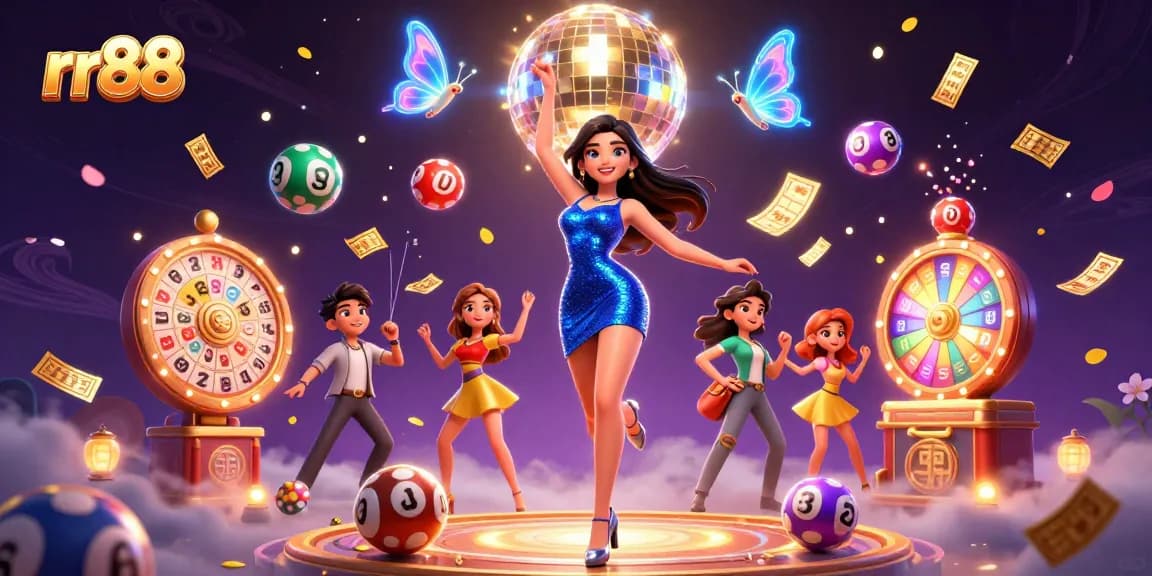 Join the thrilling gaming experience at rr88 with vibrant lottery balls and exciting game elements.