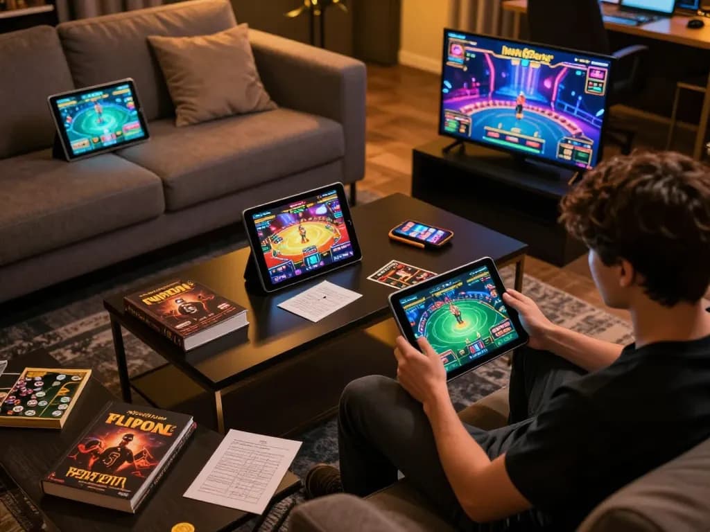 Engaging in strategic gameplay on go88 com while sitting comfortably at home.
