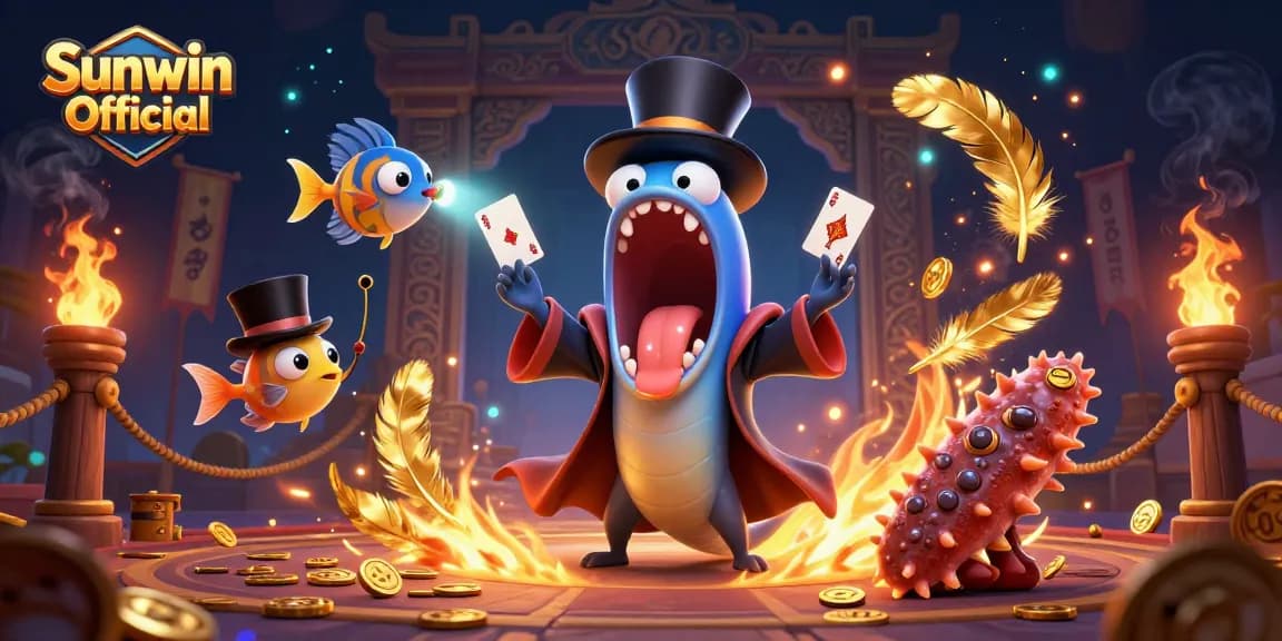 Experience thrilling magic with Sunwin Official in a vibrant underwater casino scene.