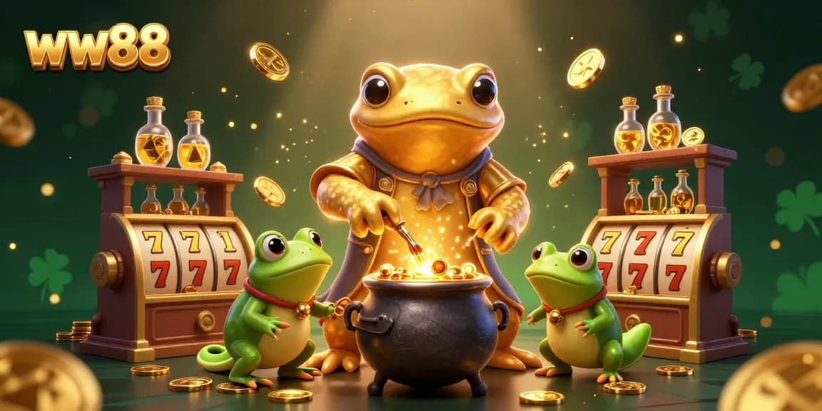 Experience the excitement of ww88 with gold coins and jackpot reels in a vibrant 3D casino scene.