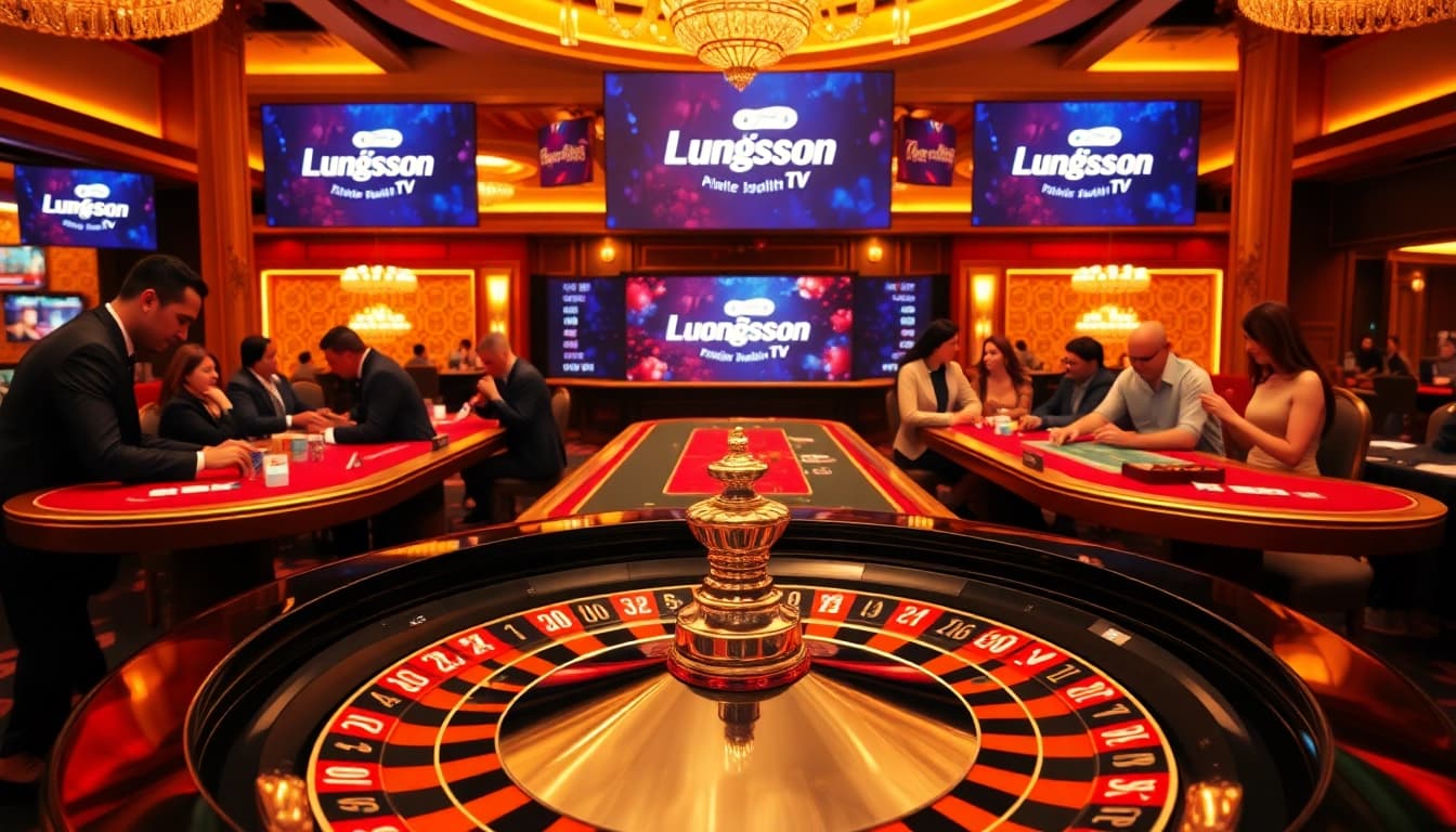 Experience thrilling gameplay at LuongSon TV's online casino, showcasing exciting betting options and luxurious ambiance.