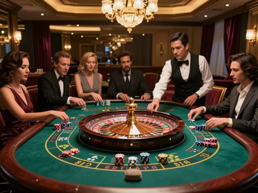 DAGA players engaging in exciting roulette gameplay at a luxurious casino.