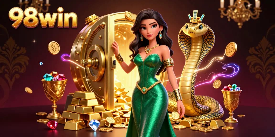 Play exciting games at 98win with stunning visuals, gold treasures, and dynamic elements.