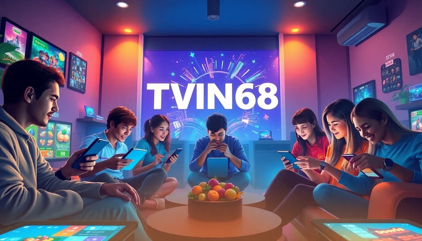 Link vào Twin68 accessible through a vibrant online gaming platform showcasing players enjoying various games.