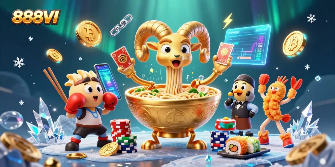 Experience exciting gaming at 888VI with vibrant characters and dynamic casino elements.
