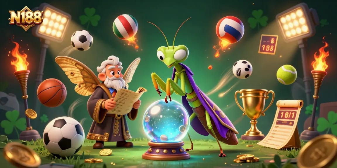N188 offers dynamic sports betting action highlighted by lively game elements and engaging characters.