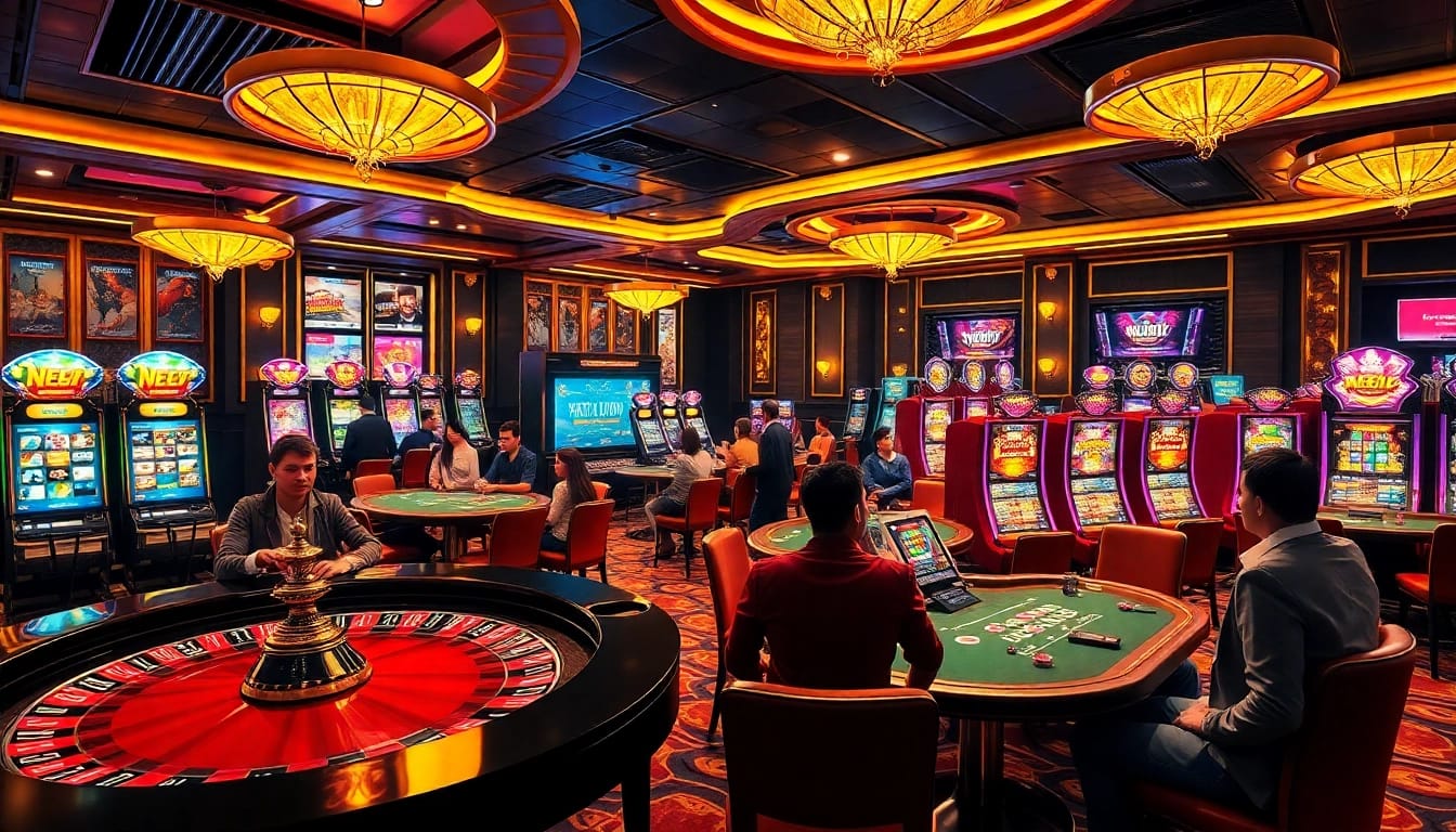 Engage in thrilling gameplay with tải game go88 at a luxury casino featuring roulette and poker.