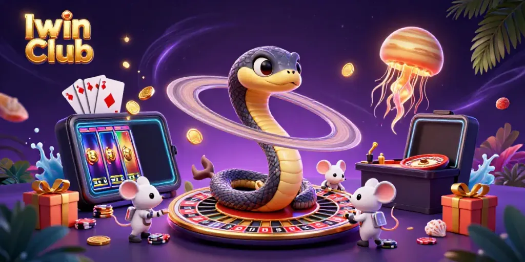 Experience the excitement of Iwin Club as tiny astronaut mice engage in cosmic betting