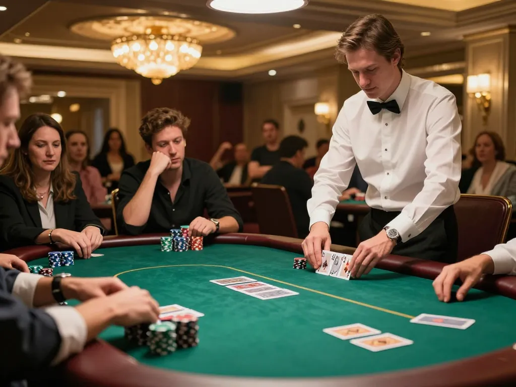 Exciting live poker action at a high-stakes game showcasing qq 88 gameplay, players engaged with chips and cards.