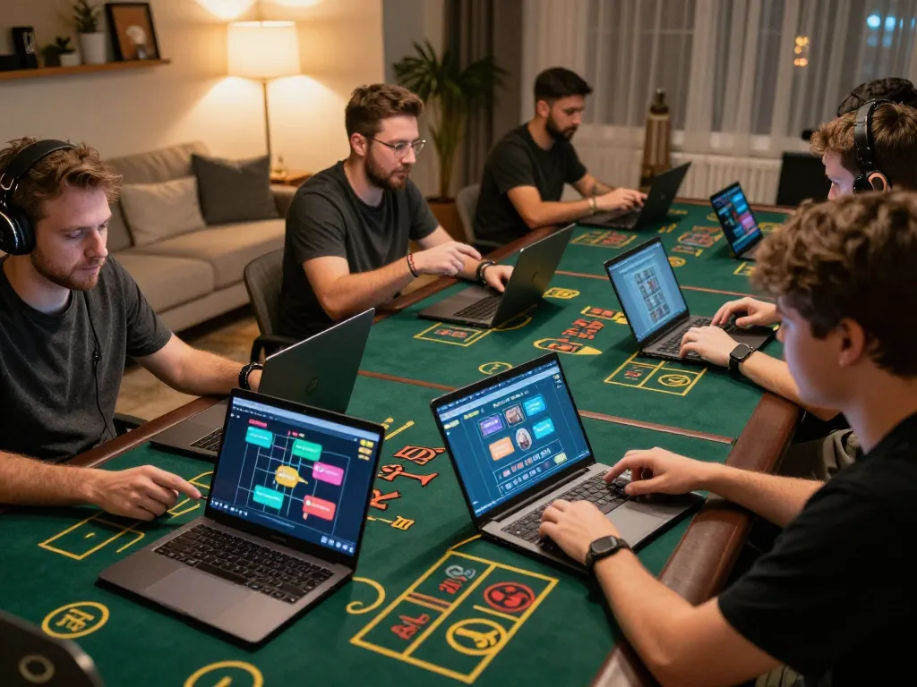 cm88 players enjoying online casino gaming together, showcasing lively interaction and strategic play