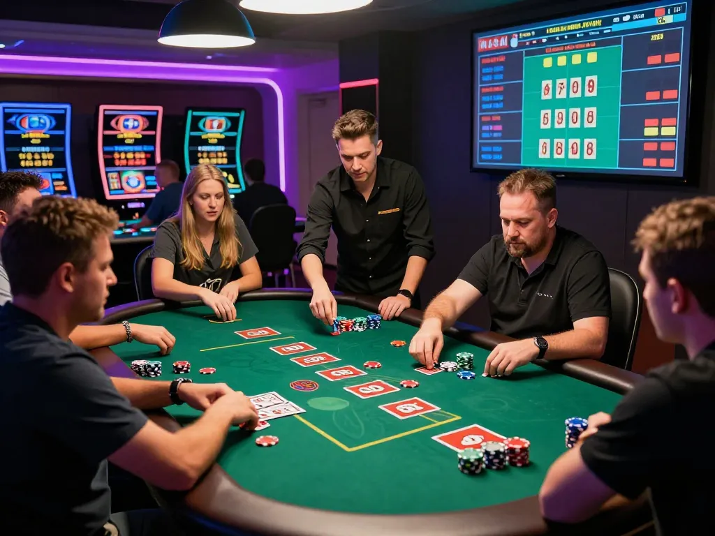 Exciting live gaming at https://bong99.pro/ casino with players engaged in high-stakes card games.