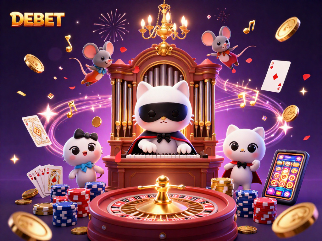 Experience excitement at DEBET with a thrilling 3D casino scene filled with action and energy.