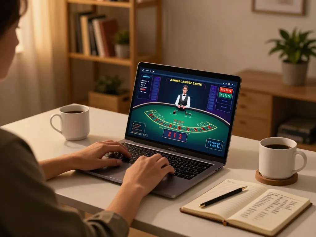 Engaging gameplay on Surebetsg with live dealer blackjack at home.