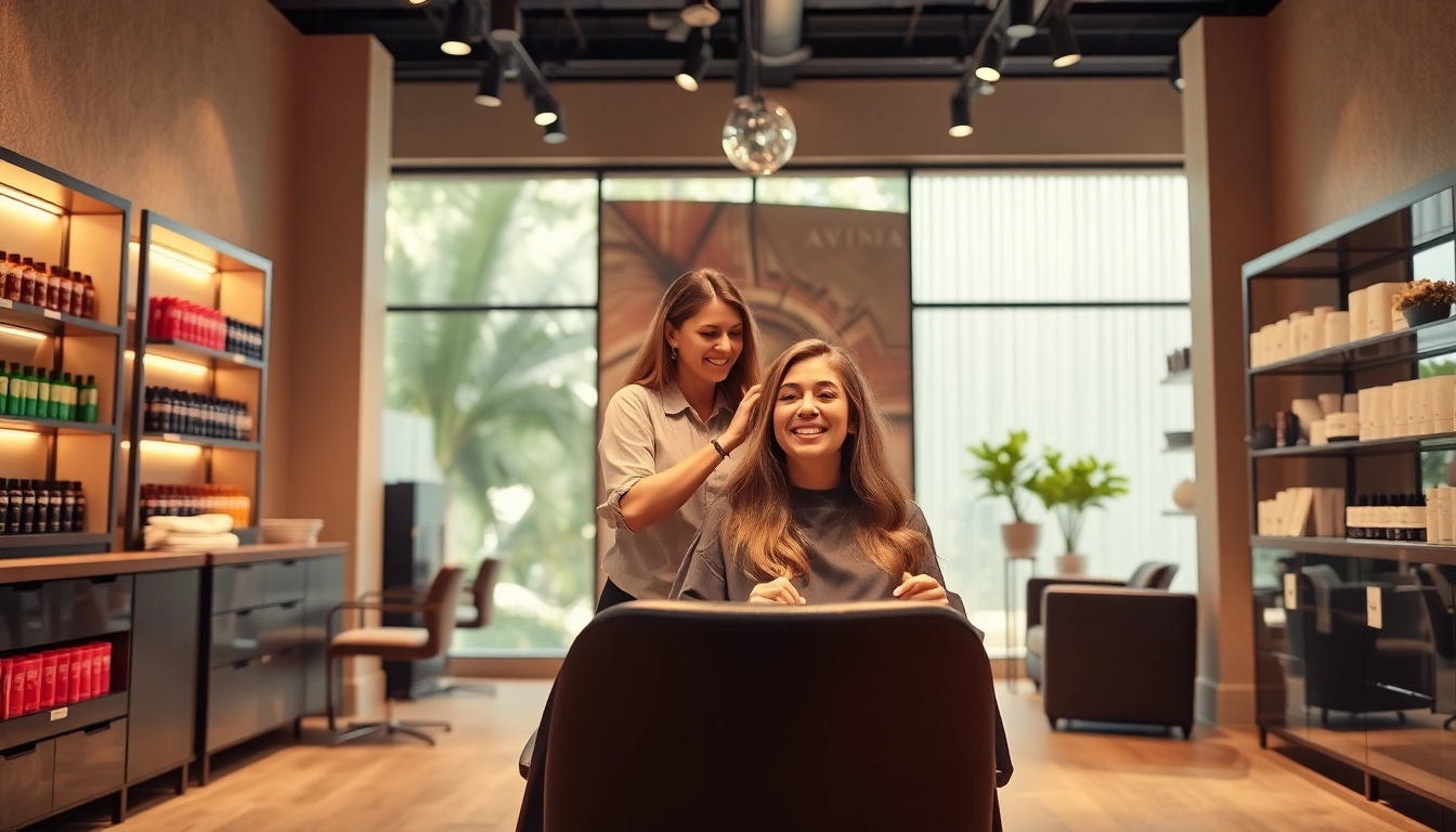 Omnia Salon offers a complimentary haircut with highlights for first-time clients in a welcoming environment.
