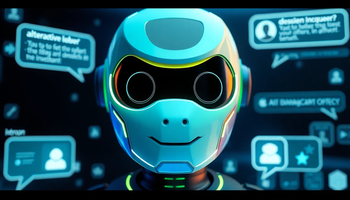 Engaging futuristic chat interface featuring Crushon AI, showcasing vibrant colors and interactive elements.