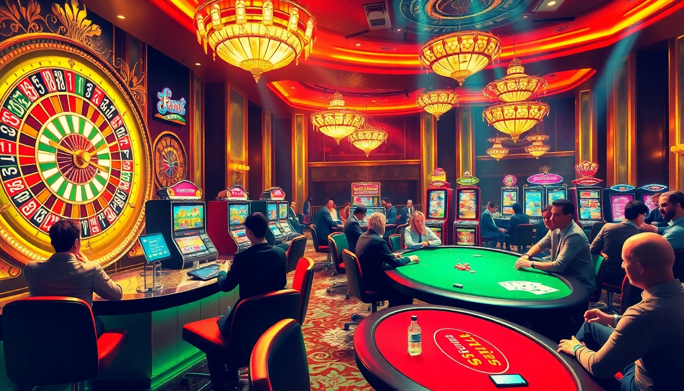 Experience the excitement of gaming at link five88 with vibrant casino tables and dynamic players.